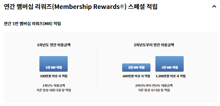 현대 아멕스 그린 멤버십 리워즈 연간 혜택