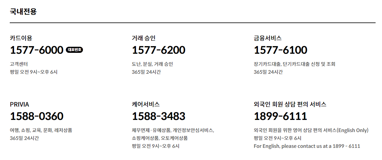 현대카드 해지 전화번호