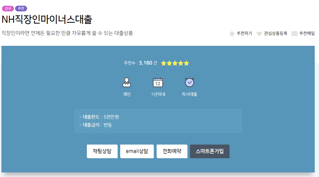 농협은행 마이너스통장