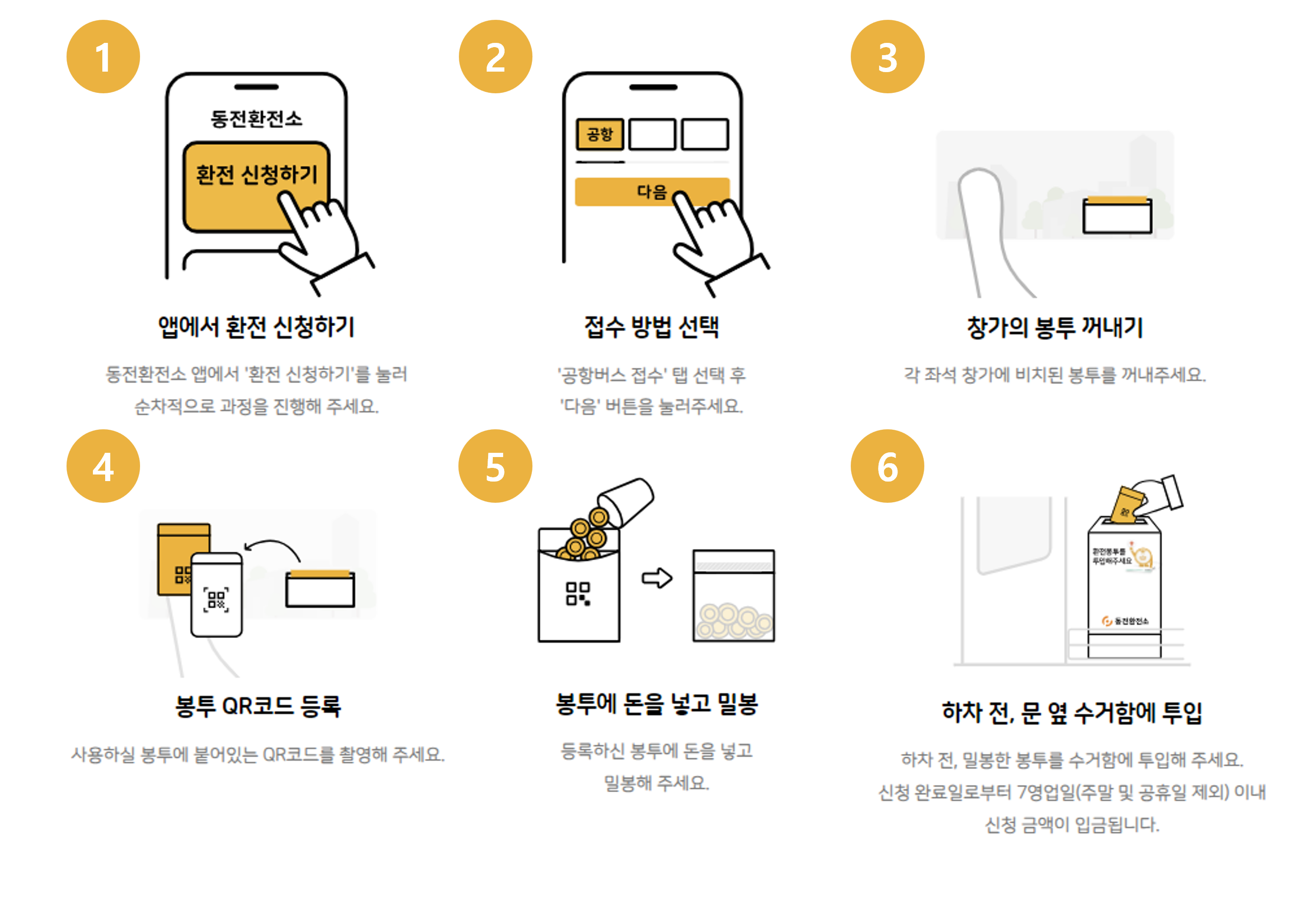 동전환전소 공항버스 환전하기