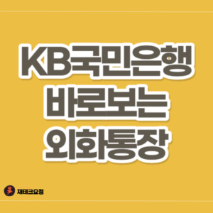 국민은행 외화통장 바로보는 외화통장