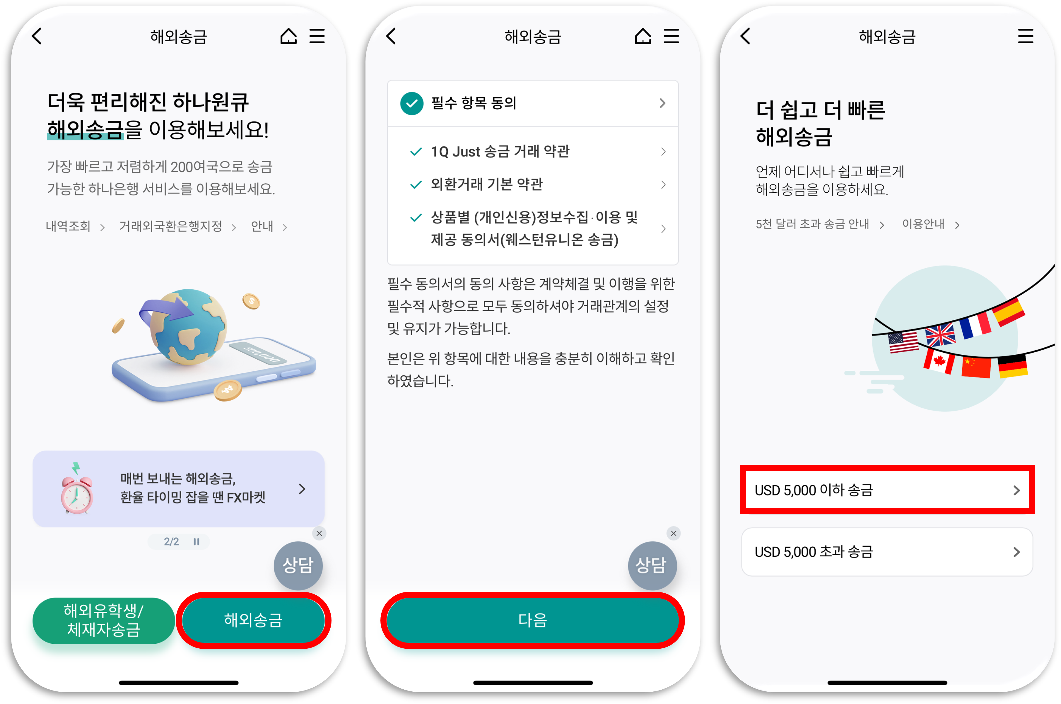 하나은행 해외송금 보내기