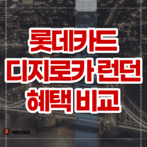 롯데카드 디지로카 런던 혜택 비교